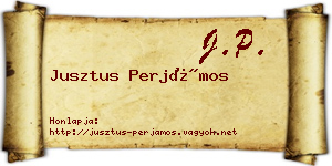 Jusztus Perjámos névjegykártya